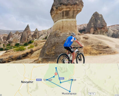 7 Days Cappadocia Adventure Bike Tour with map