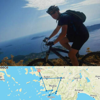 8 Days Turkey Bike Tour from Aegean to Mediterranean with map