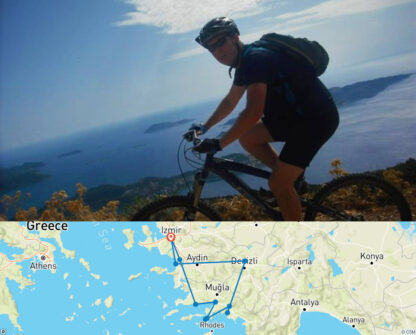 8 Days Turkey Bike Tour from Aegean to Mediterranean with map