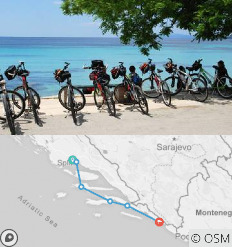 Cycle the Dalmatian Coast with map