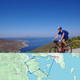 Cycling in Greece with map